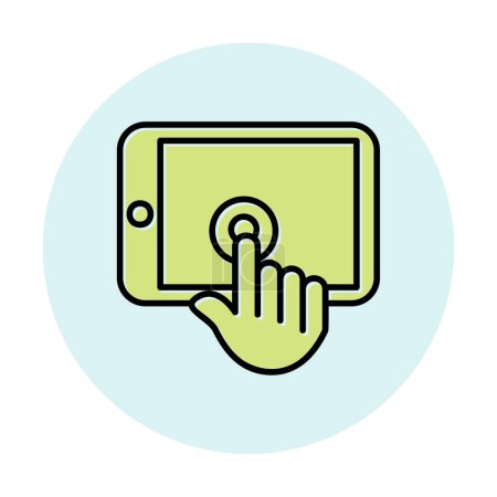 Ilustración de Tableta digital simple icono, ilustración vectorial - Imagen libre de derechos