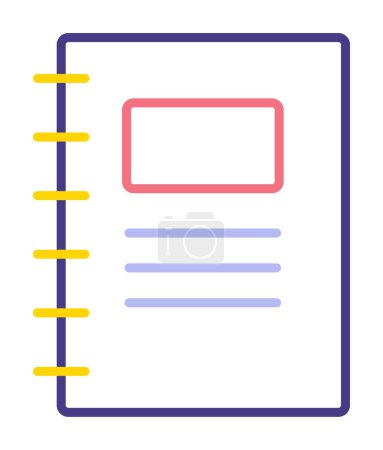 Illustration for Notepad icon, vector illustration simple design - Royalty Free Image
