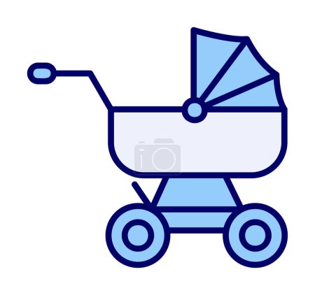 Illustration for Baby stroller icon, vector illustration - Royalty Free Image