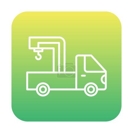 Illustration for Crane Truck Icon, Colorful Vector Illustration - Royalty Free Image