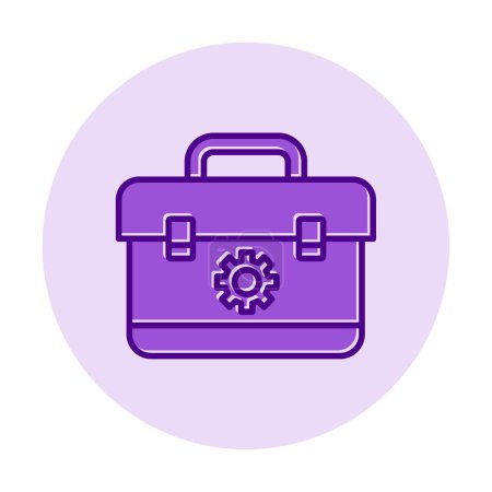 Photo for Toolkit, toolbox flat icon, vector illustration - Royalty Free Image