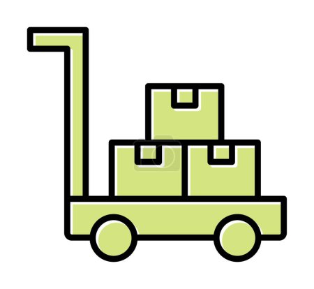 Illustration for Trolley icon, vector illustration design. - Royalty Free Image