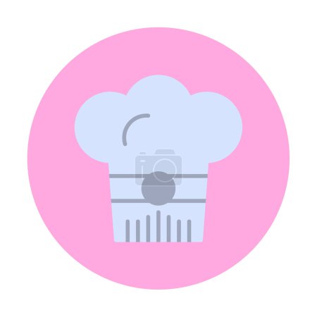 Illustration for Chef hat web icon isolated on white background - Royalty Free Image
