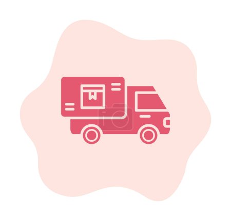 Téléchargez les illustrations : Conception vectorielle Livraison camion Icône Style - en licence libre de droit