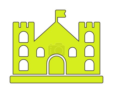 Téléchargez les illustrations : L'icône du château. Illustration vectorielle - en licence libre de droit