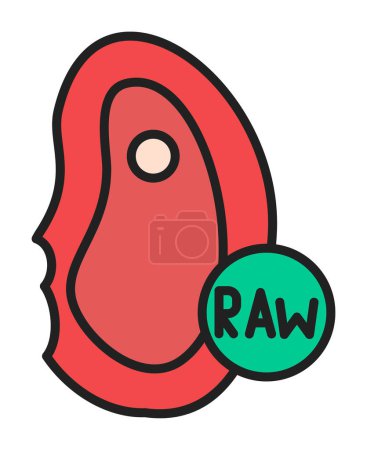Illustration for Meat web icon vector illustration - Royalty Free Image