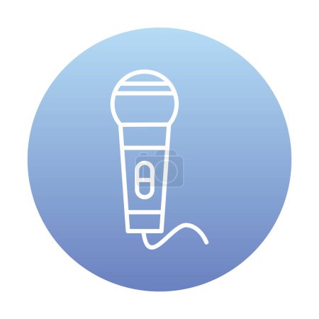 Illustration for Microphone. web icon vector illustration - Royalty Free Image