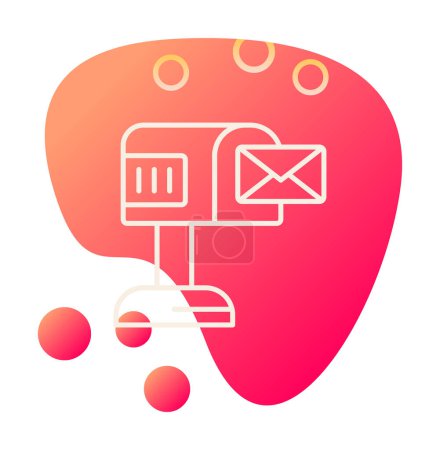 Ilustración de Mailbox icon, vector illustration simple design - Imagen libre de derechos