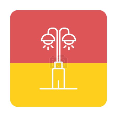 Illustration for Vector illustration of park lamp icon - Royalty Free Image