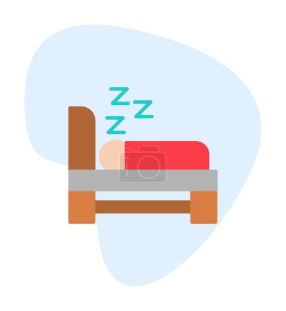 Ilustración de Cama de dormir icono vector ilustración - Imagen libre de derechos