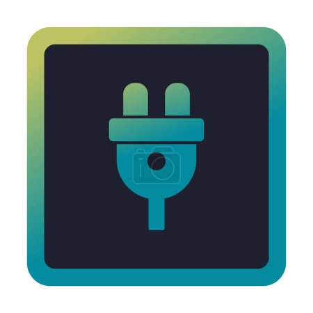 Illustration for Power plug, web icon simple design - Royalty Free Image