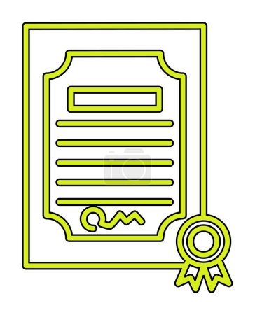 Ilustración de Certificado vector icono ilustración simple moderna - Imagen libre de derechos