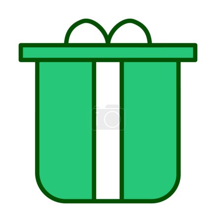 Téléchargez les illustrations : Icône boîte cadeau, illustration vectorielle - en licence libre de droit