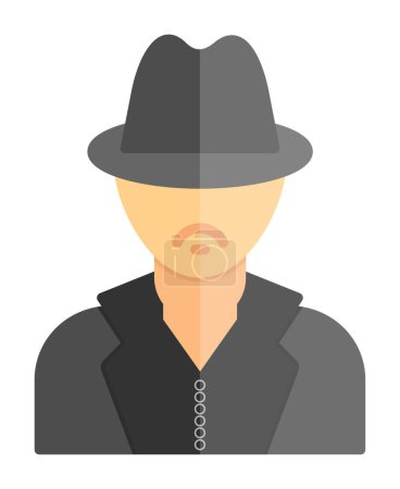 Illustration for Detective icon vector illustration - Royalty Free Image