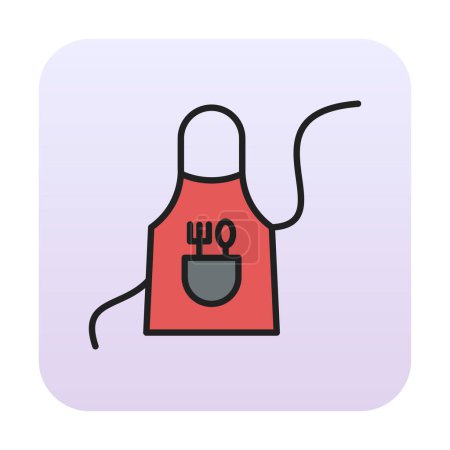 Illustration for Kitchen apron icon, vector illustration - Royalty Free Image