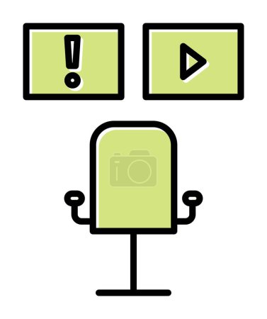 Illustration for Data Monitoring web icon, vector illustration - Royalty Free Image