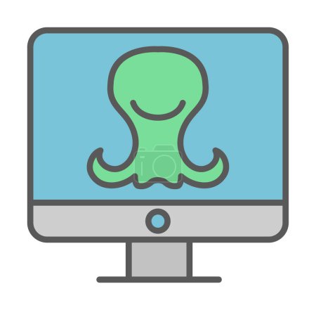 Illustration for Alien Research icon vector illustration - Royalty Free Image