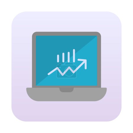 Illustration for Vector illustration, Stocks Monitoring icon element background - Royalty Free Image