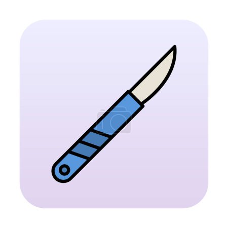 Téléchargez les illustrations : Couteau chirurgical. icône web illustration simple - en licence libre de droit