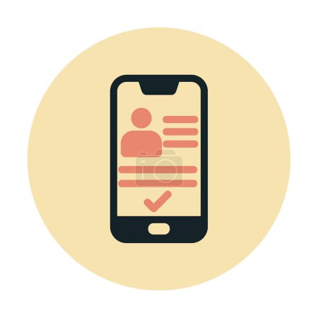Téléchargez les illustrations : Smartphone avec illustration vectorielle Id - en licence libre de droit