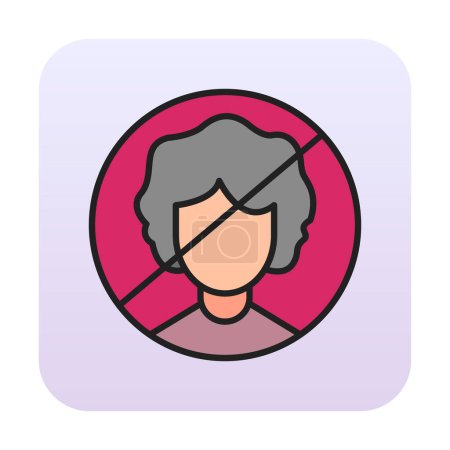 Ilustración de Persona no permitida icono web, ilustración vectorial - Imagen libre de derechos