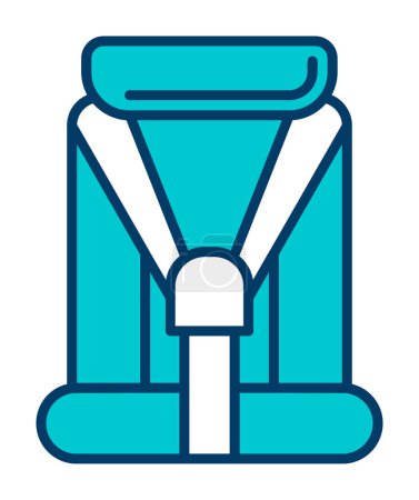 Illustration for Vector illustration of Car Seat baby icon - Royalty Free Image