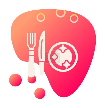 Illustration for Cutlery web icon, vector illustration - Royalty Free Image