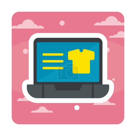 Illustration for Online shopping icon for your project - Royalty Free Image