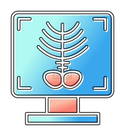 X-ray Bone icon vector illustration