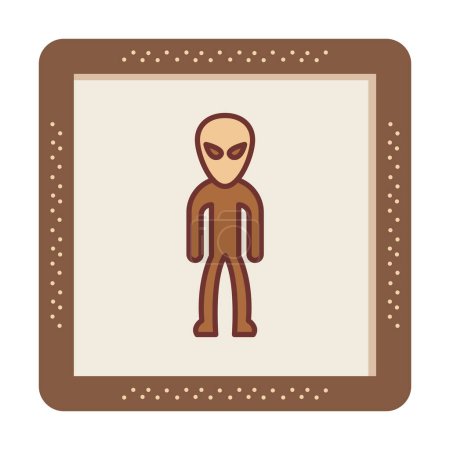 Téléchargez les illustrations : Mignon personnage alien Illustration vectorielle - en licence libre de droit