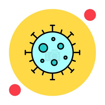 Illustration for Simple corona virus pandemic icon illustration - Royalty Free Image