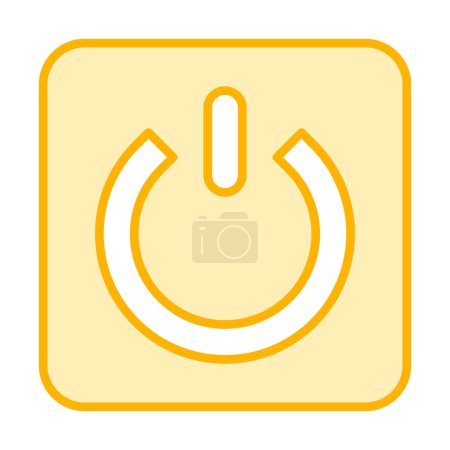 power button icon. thin line illustration. vector icon isolated on white