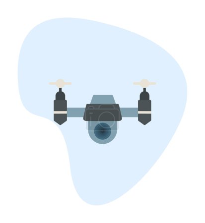 Ilustración de Esquema Ilustración de diseño de icono de dron - Imagen libre de derechos
