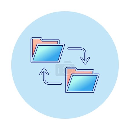 Ilustración de Simple icono de transferencia de datos, ilustración vectorial - Imagen libre de derechos