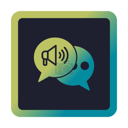 Ilustración de Simple icono de conversación de marketing, ilustración de vectores - Imagen libre de derechos