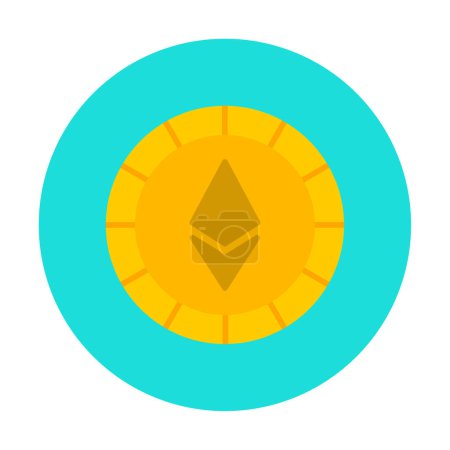 Ilustración de Ethereum Coin icono vector ilustración - Imagen libre de derechos