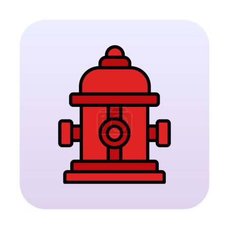 Téléchargez les illustrations : Illustration vectorielle de l'icône moderne de la bouche d'incendie - en licence libre de droit