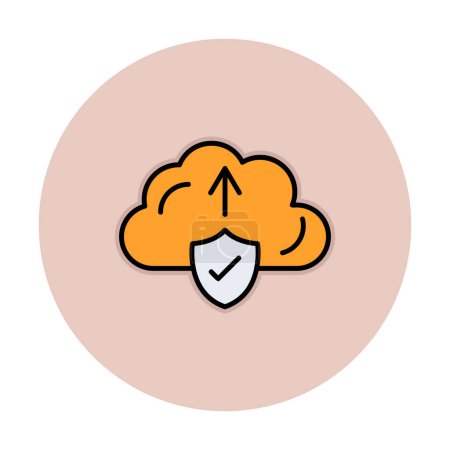 Ilustración de Subir icono de vector, símbolo de almacenamiento en la nube. Moderno, simple ilustración de vector plano para el sitio web o aplicación móvil - Imagen libre de derechos