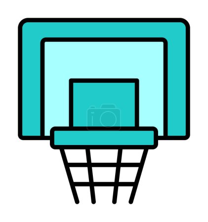 Illustration for Basketball hoop. simple design - Royalty Free Image