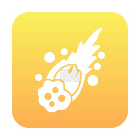 Téléchargez les illustrations : Illustration vectorielle d'icône plate Flame Meteor - en licence libre de droit