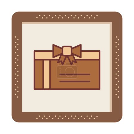 Ilustración de Icono de tarjeta de regalo simple, ilustración vectorial - Imagen libre de derechos