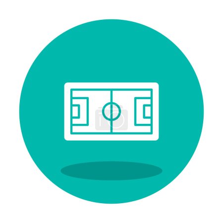Illustration for Simple graphic football Pitch icon - Royalty Free Image