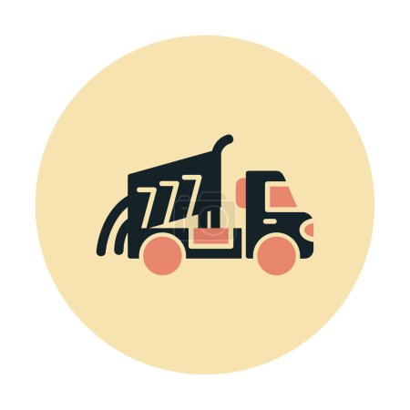 Illustration for Vector Design Dumper Truck Icon Style - Royalty Free Image