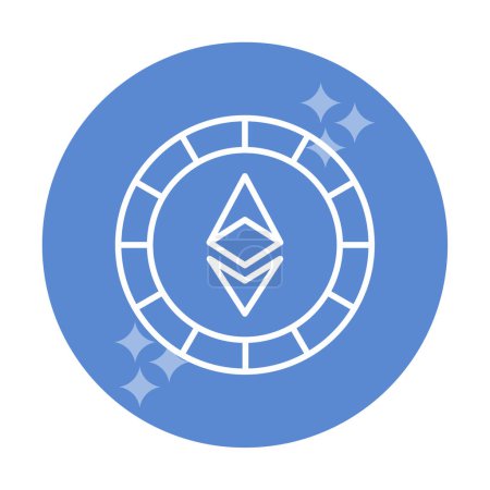 Illustration for Ethereum Coin icon vector illustration - Royalty Free Image