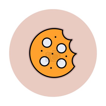 Téléchargez les illustrations : Sweet cookie illustration vectorielle isolée - en licence libre de droit
