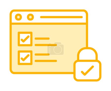 Illustration for Simple secure data icon, vector illustration - Royalty Free Image
