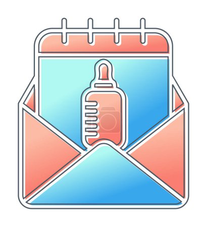 Ilustración de Invitar icono web tarjeta, vector de ilustración - Imagen libre de derechos