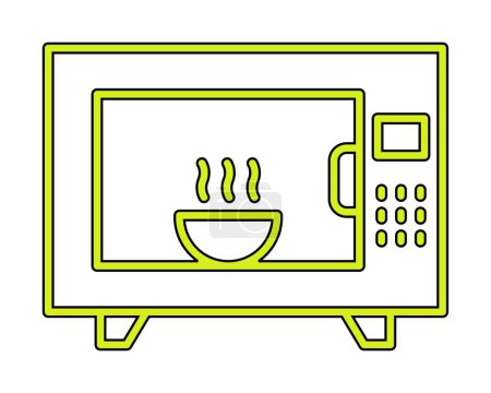 Illustration for Microwave oven web simple icon illustration - Royalty Free Image