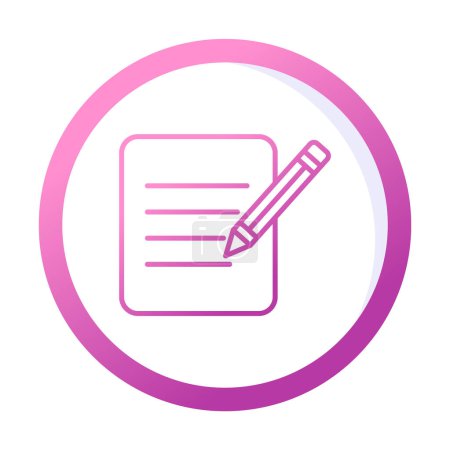 Illustration for Paper Edit. web icon simple illustration - Royalty Free Image