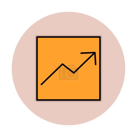 Illustration for Simple business economics graph icon, vector illustration - Royalty Free Image